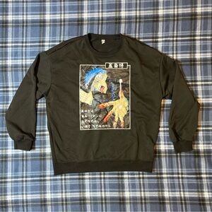 Jujutsu Kaisen Satoru Gojo Men's Black Crewneck Sweatshirt Size Large